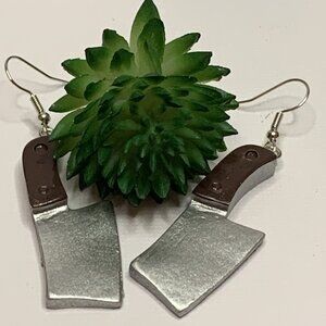 Cleaver Earring, Knife Earring, Chef Earring, Cooking Earring, Utensil Earring